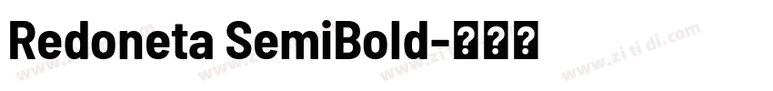 Redoneta SemiBold字体转换